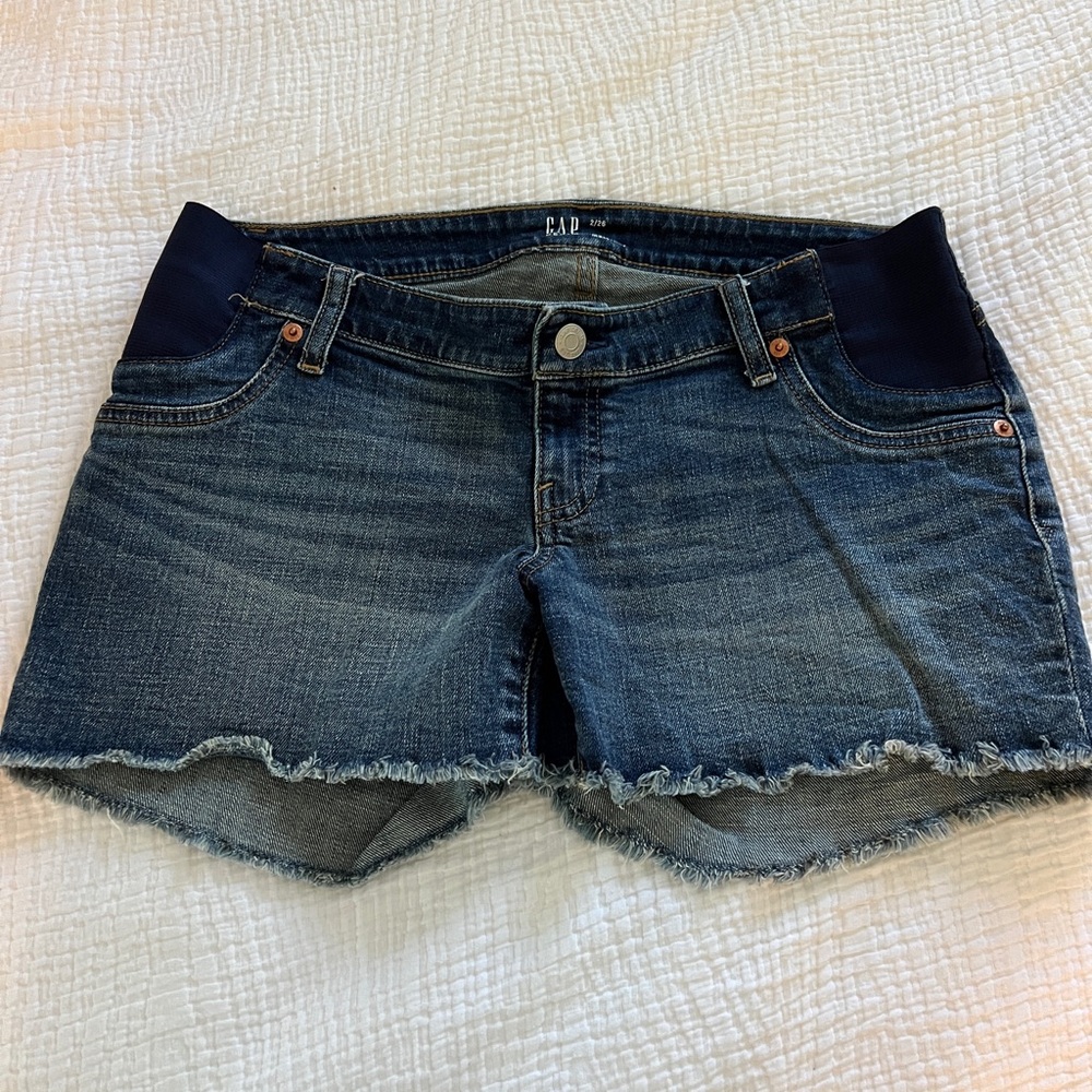GAP Women's Maternity Blue Denim Shorts
